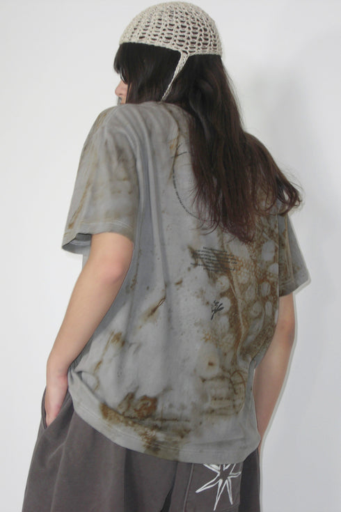 MISAKI USHIOZU × Cycle IRON RUST-DYEING TEE